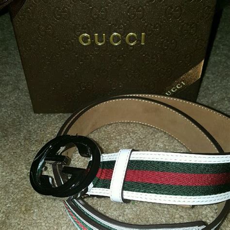 white green red gucci belt.